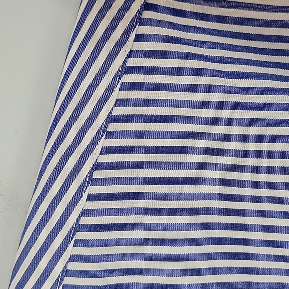 POLO Ralph Lauren Blue stripe button down shirt custom fit size XL 17.5 - Picture 2 of 7
